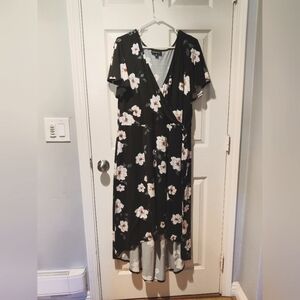 Super Soft FORTUNE + IVY Irene Faux Wrap Brushed Knit Hi Lo Maxi Dress